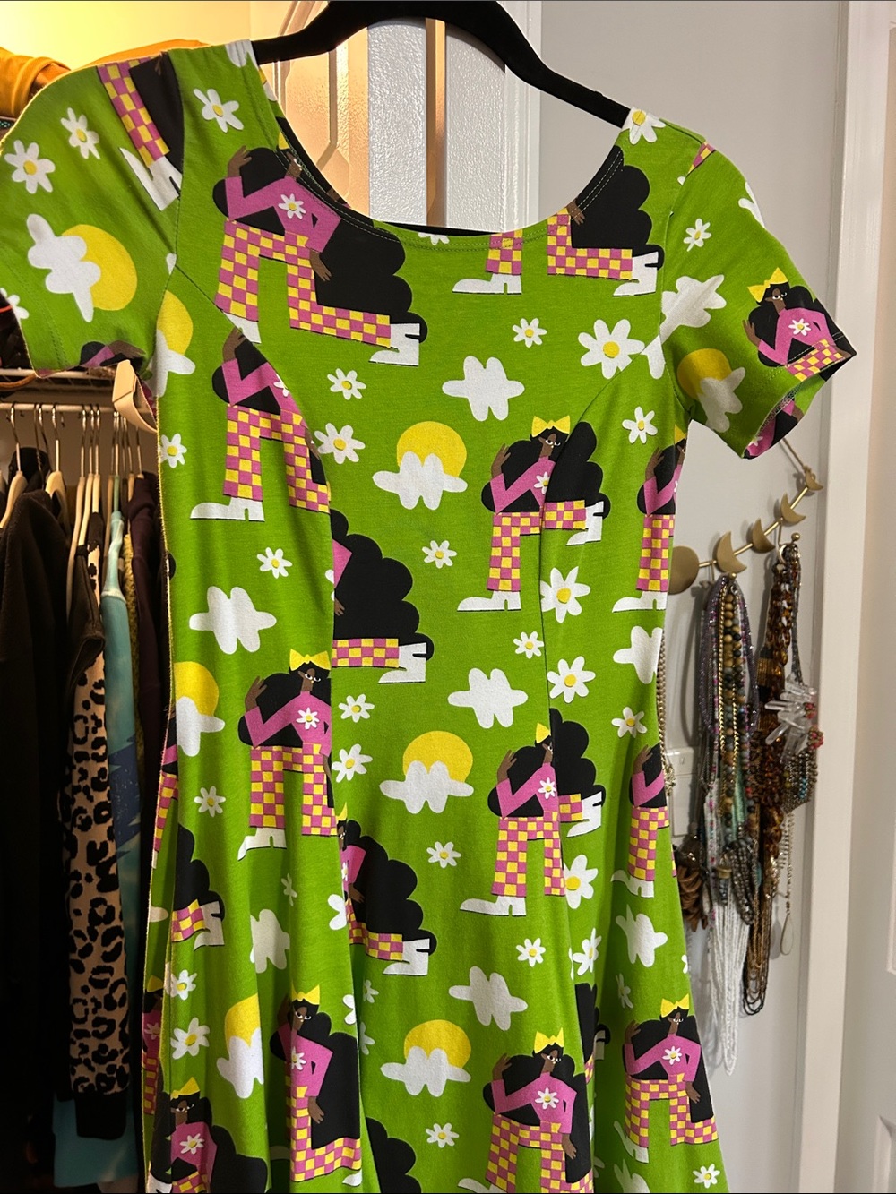 Nooworks Green Floral & Graphic Casual Dress